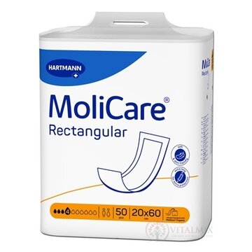 MoliCare Rectangular 4 kvapky obdĺžnikové absorpčné vložky (20 x 60 cm) 1x50 ks obrázok