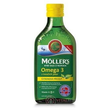 MOLLER´S Omega 3 RYBÍ OLEJ Citrónová príchuť z pečene tresiek 1x250 ml obrázok