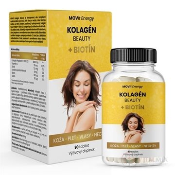 MOVit Kolagén Beauty + Biotín tbl 1x90 ks obrázok
