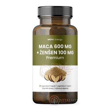 MOVit MACA 600 mg + ŽENŠEŇ 100 mg Premium cps 1x90 ks obrázok