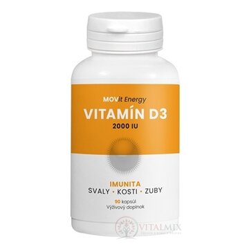 MOVit Vitamín D3 2000 I.U., 50 mcg cps 1x90 ks obrázok