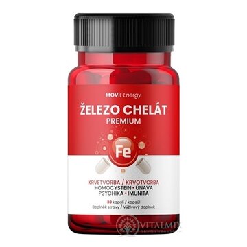 MOVit Železo Chelát Premium cps 1x30 ks obrázok