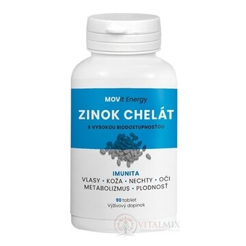 MOVit Zinok Chelát 15 mg tbl 1x90 ks obrázok
