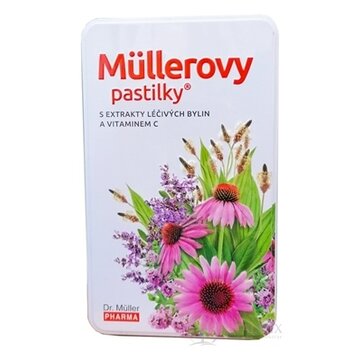 MÜLLEROVE pastilky, darčeková zmes s bylinnými extraktmi a vitamínom C 1x200 g obrázok
