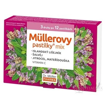 Müllerove pastilky MIX 3 druhy po 12 ks, 1x36 ks obrázok
