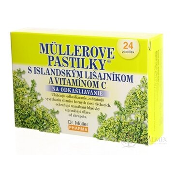 MÜLLEROVE PASTILKY S ISLAND. LIŠAJNÍKOM A VIT. C (na odkašliavanie) 1x24 ks obrázok