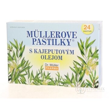 MÜLLEROVE PASTILKY S KAJEPUTOVÝM OLEJOM (ťažkosti v hrdle) 1x24 ks obrázok