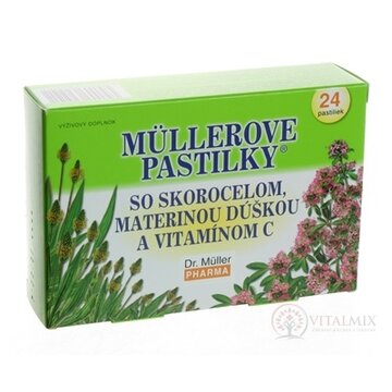 MÜLLEROVE PASTILKY SO SKOR. MAT. DÚŠKOU A VIT. C (pri kašli) 1x24 ks obrázok