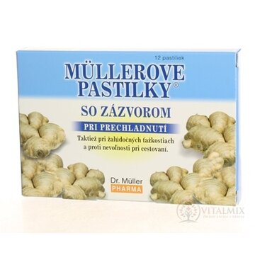 MÜLLEROVE PASTILKY SO ZÁZVOROM (zahriatie) 1x12 ks obrázok
