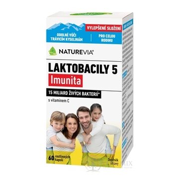 NATUREVIA LAKTOBACILY "5" Imunita cps s vitamínom C 1x60 ks obrázok