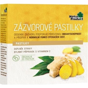 NaturProdukt ZÁZVOROVÉ PASTILKY pas 1x20 ks obrázok