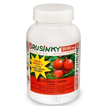 NATURVITA BRUSNICE 20 000 mg tbl 60+10 zdarma (70 ks) obrázok