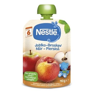 Nestlé Jablko Broskyňa kapsička, ovocná desiata (od ukonč. 6. mesiaca) 1x90 g obrázok