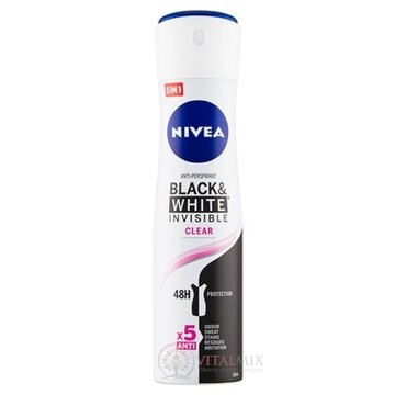 NIVEA Anti-perspirant BLACK & WHITE Clear sprej 1x150 ml obrázok