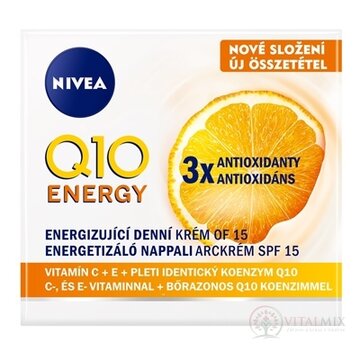 NIVEA Energizujúci denný krém Q10 ENERGY  SPF15 proti vráskam, s pomarančovým extraktom 1x50 ml obrázok