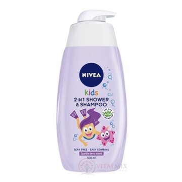 NIVEA Kids 2in1 Detský sprchový gél Girl s vôňou lesného ovocia 1x500 ml obrázok