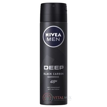 NIVEA MEN Anti-perspirant DEEP DARKWOOD sprej, 48H, black carbon 1x150 ml obrázok