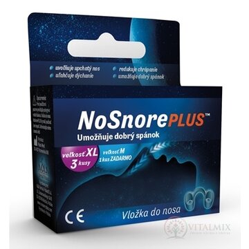 NoSnorePLUS vložka do nosa, 3x veľkosť XL + zadarmo 1x veľkosť M, 1x1 set obrázok