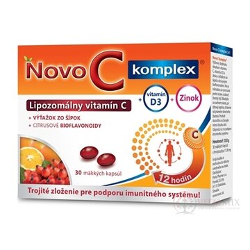 NOVO C KOMPLEX Lipozomálny vitamín C + vitamín D3 + zinok, kapsuly 1x30 ks obrázok