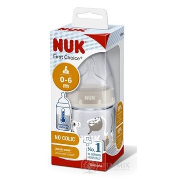 NUK FC+ FĽAŠA s kontrolou teploty 150 ml, silikónový cumlík M (0-6 mesiacov) 1x1 ks obrázok