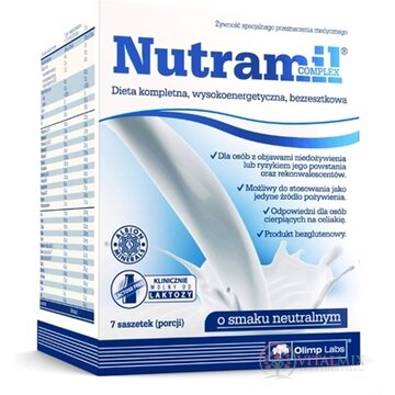 NUTRAMIL COMPLEX Neutral kompletná výživa, vrecúška 7x72 g (504 g) obrázok