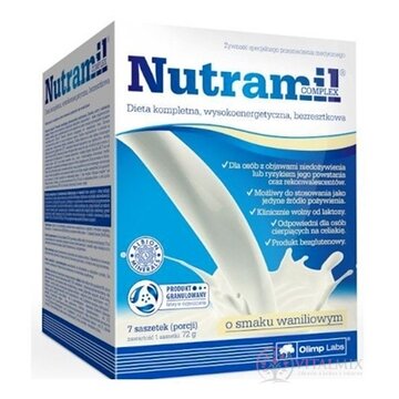 NUTRAMIL COMPLEX Vanilka kompletná výživa, vrecúška 7x72 g (504 g) obrázok