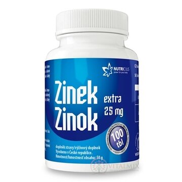 NUTRICIUS Zinok EXTRA 25 mg tbl 1x100 ks obrázok