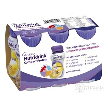 NUTRIDRINK COMPACT PROTEIN mix príchutí (r.2023) 6x125 ml (750 ml) obrázok