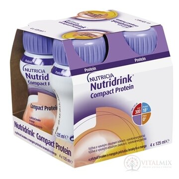 Nutridrink Compact Protein s príchuťou broskyňa a mango 4x125 ml (500 ml) obrázok