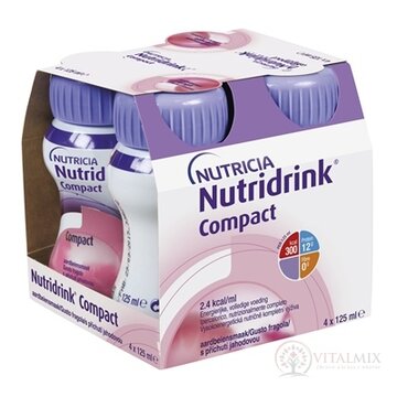 NUTRIDRINK COMPACT s jahodovou príchuťou 4x125 ml (500 ml) obrázok