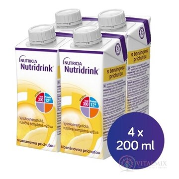 Nutridrink s banánovou príchuťou (krabička) 4x200 ml obrázok