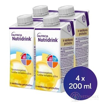 Nutridrink s vanilkovou príchuťou (krabička) 4x200 ml obrázok