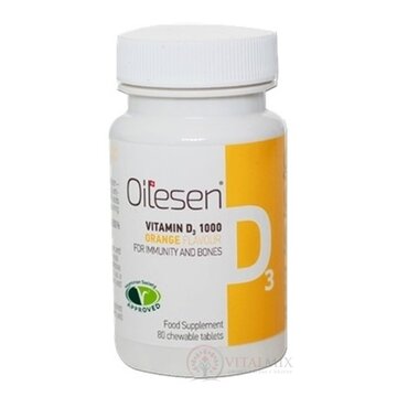 Oilesen VITAMÍN D3 1000 žuvacie tablety s pomarančovou arómou 1x80 ks obrázok