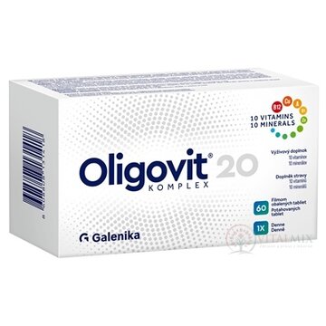 Oligovit 20 KOMPLEX tbl (10 vitamínov a 10 minerálov) 1x60 ks obrázok