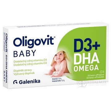 Oligovit BABY D3 + DHA omega kapsuly twist-off 1x30 ks obrázok