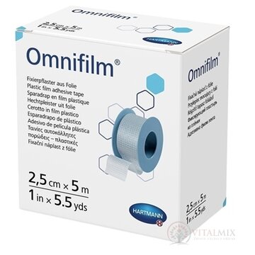 Omnifilm fixačná náplasť z transparentnej fólie na cievke (2,5 cm x 5 m) 1x1 ks obrázok