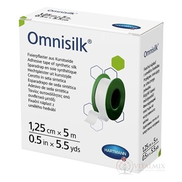 Omnisilk fixačná náplasť z umelého hodvábu na cievke (1,25 cm x 5 m) 1x1 ks obrázok