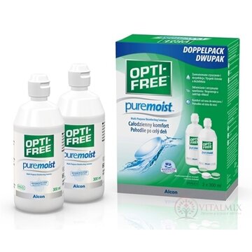 OPTI-FREE PureMoist viacúčelový dezinfekčný roztok na kontaktné šošovky 2x300 ml obrázok