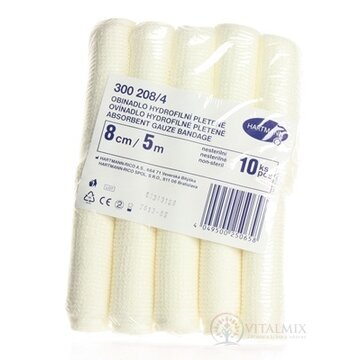 OVÍNADLO HYDROFILNÉ pletené, nesterilné (8cm x 5m) 1x10 ks obrázok