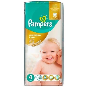 PAMPERS PREMIUM CARE 4 Maxi detské plienky (8-14 kg) 1x52 ks obrázok