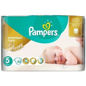 PAMPERS PREMIUM CARE 5 Junior detské plienky (11-18 kg) 1x44 ks obrázok