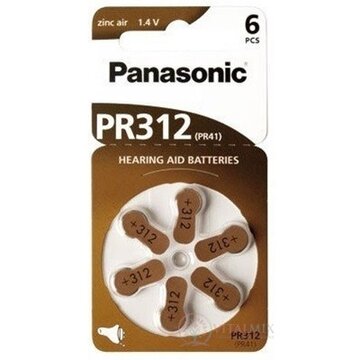 Panasonic PR312 batérie (PR41) do načúvacích prístrojov 1x6 ks obrázok