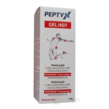 PEPTYX GEL HOT hrejivý gél s CBD, allantoínom a VBE 1x100 g obrázok