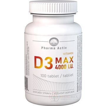 Pharma Activ Vitamin D3 MAX 4000 I.U. tbl 1x100 ks obrázok