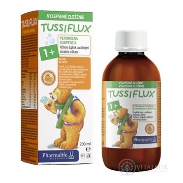 Pharmalife Tussiflux 1+ perorálna suspenzia, pomarančová príchuť 1x200 ml obrázok
