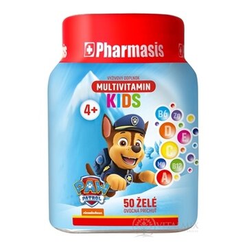 Pharmasis MULTIVITAMIN KIDS Labková patrola želé pre deti, modré 1x50 ks obrázok