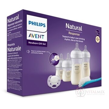 Philips AVENT Novorodenecká SADA Natural Response (SCD838/11) fľaša 4x (2x125 ml, 0-3m; 2x 260 ml, 3-6m) 1x cumlík Ultra soft 0-6m,1x kefka; 1x1 set obrázok