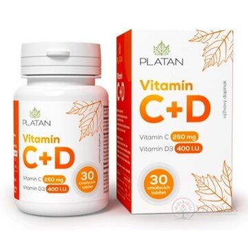PLATAN Vitamín C + D cmúľacie tablety 1x30 ks obrázok
