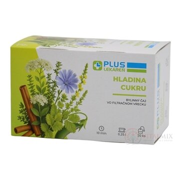 PLUS LEKÁREŇ HLADINA CUKRU bylinný čaj vo vrecku 20x1,5 g (30 g) obrázok