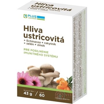 PLUS LEKÁREN Hliva ustricovitá cps (+ Echinacea + rakytník + selén + zinok) 1x60 ks obrázok